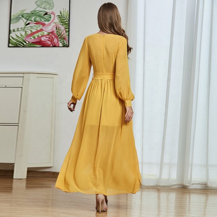 Chiffon Ruffle Maxi Elegant Summer Casual Dresses - Image 2