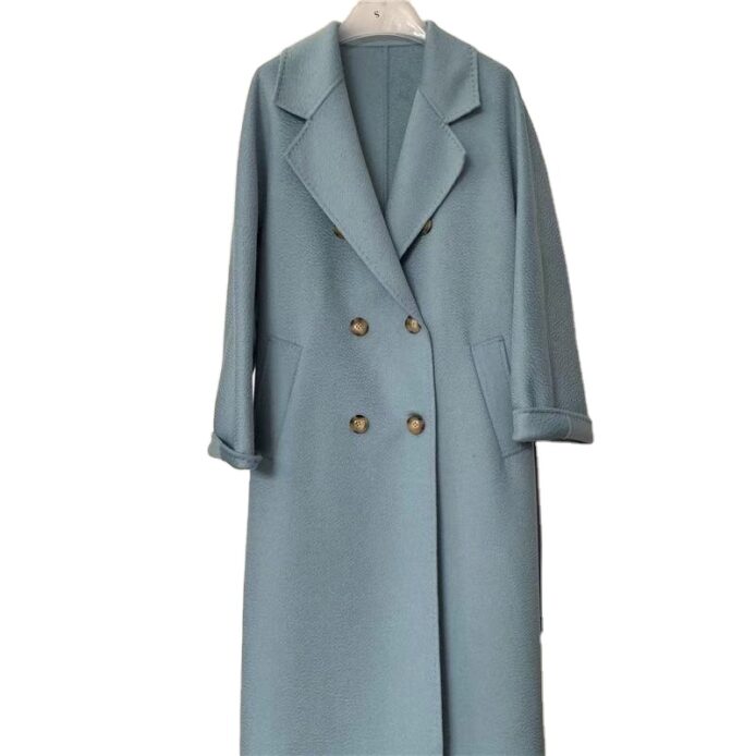 Ladies Casual Cashmere Wool Full Length Fall Winter Coat - Image 3