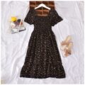 Fall winter fashion casual elegant printed elastic short sleeve dress - Image 4
