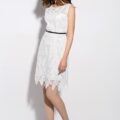 White chiffon summer casual dress - Image 3