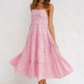 Summer Comfort Sleeveless Spaghetti Strap Ladies Long Dress - Image 2