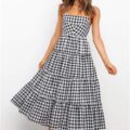 Summer Comfort Sleeveless Spaghetti Strap Ladies Long Dress