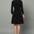 Fall black dresses with long sleeve medium length Dress - Image 3