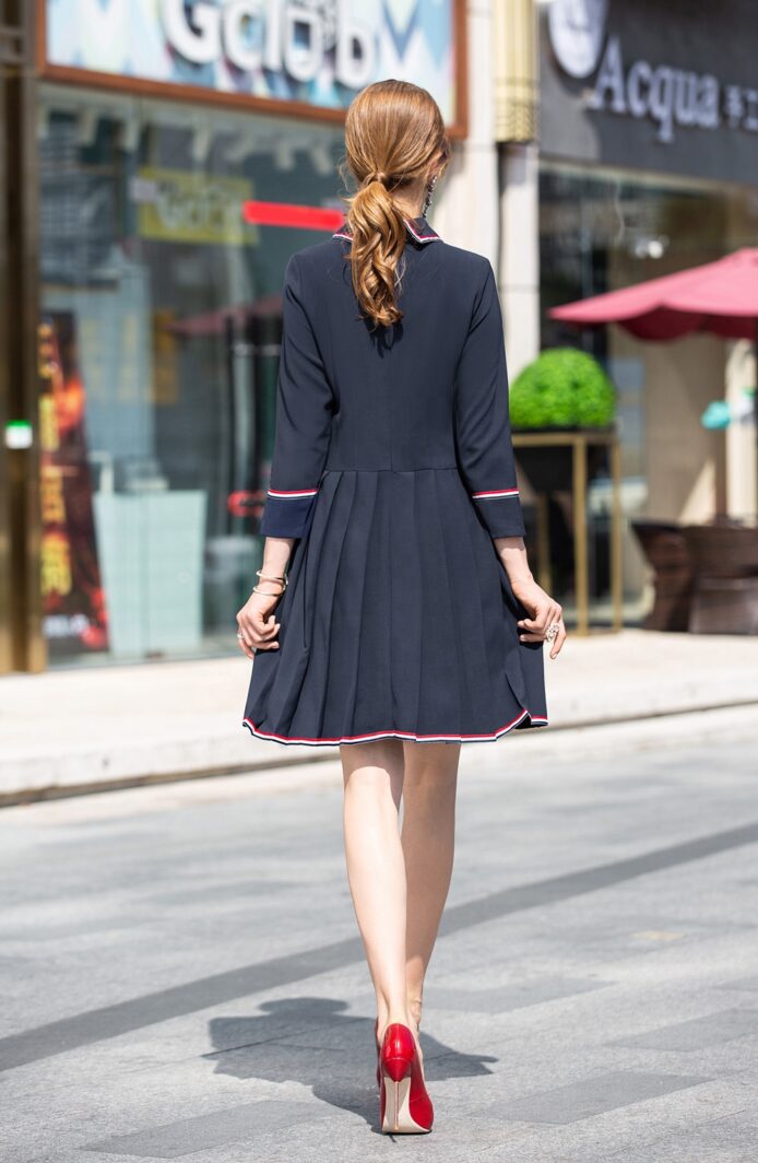 Fall Summer long sleeve casual style office dress - Image 3