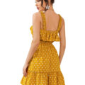 Sweet Suede A-Line Slim sleeveless Summer Dress - Image 3