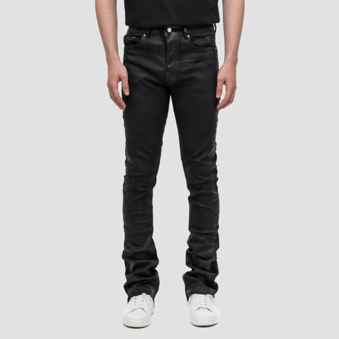 Men Wax Skinny Jeans Custom High Quality Flared Jeans