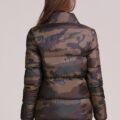 Long Sleeves Stand Collar Camouflage Printed Short Puffer Jacket - Image 4