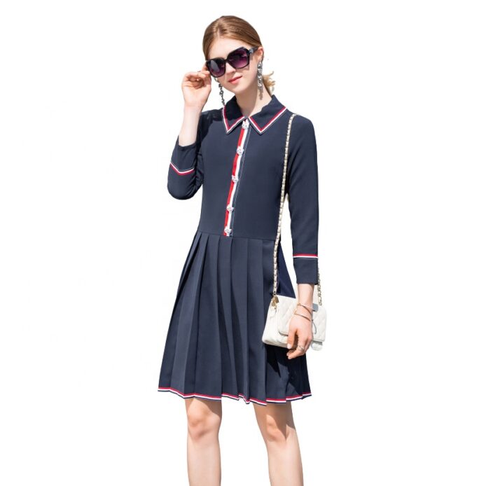 Fall Summer long sleeve casual style office dress