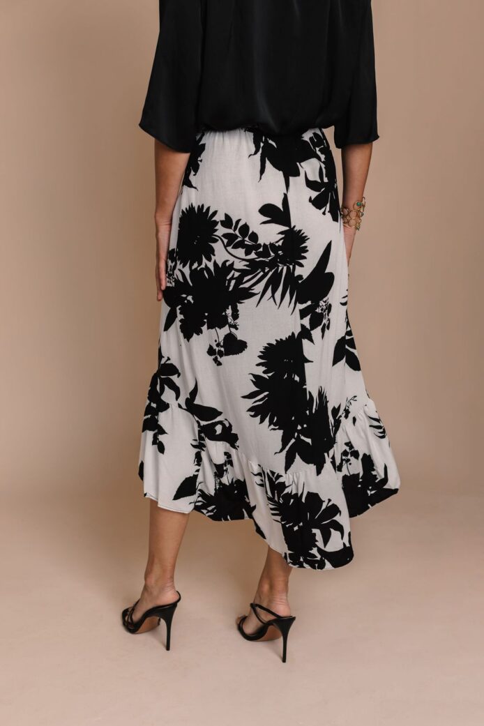 High Quality Slit High Waist Printed Skirts - Image 4